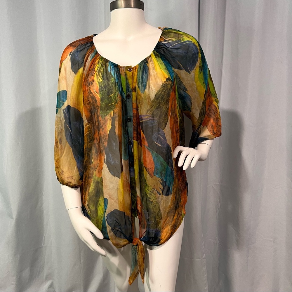 Multicolor Sheer Women's Top